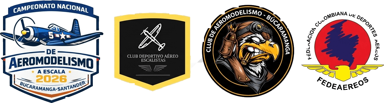 Campeonato Nacional de Aeromodelismo a Escala 2026, Club Deportivo Aéreo Escalistas, Club de Aeromodelismo Bucaramanga y Federación Colombiana de Deportes Aéreos