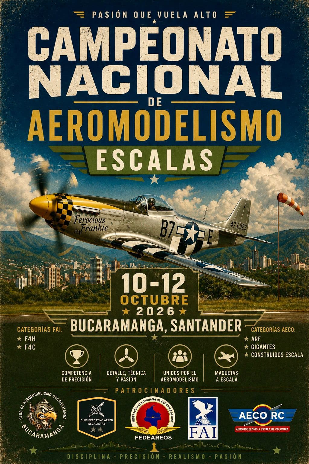 Afiche del Campeonato Nacional de Aeromodelismo a Escala 2026